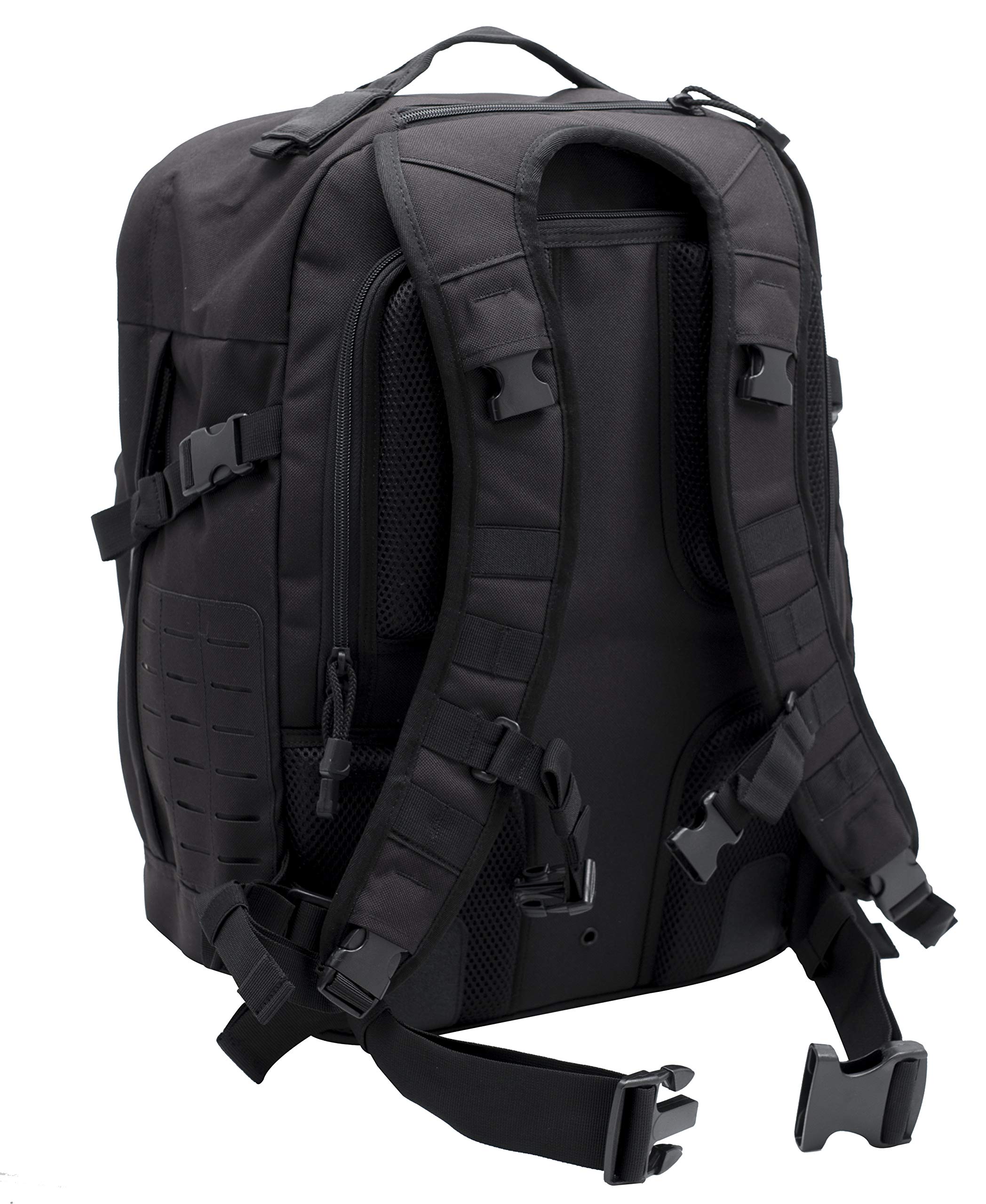 LAPG Atlas 24 Hour Tactical Backpack for Men & Women - Large Durable Military Backpack for Hiking, Camping, Survival & Outdoor Adventures - Perfect Bug Out Bag & Combat Gear (Black) - Ideal for Travel, Emergency Preparedness & Tactical Missions