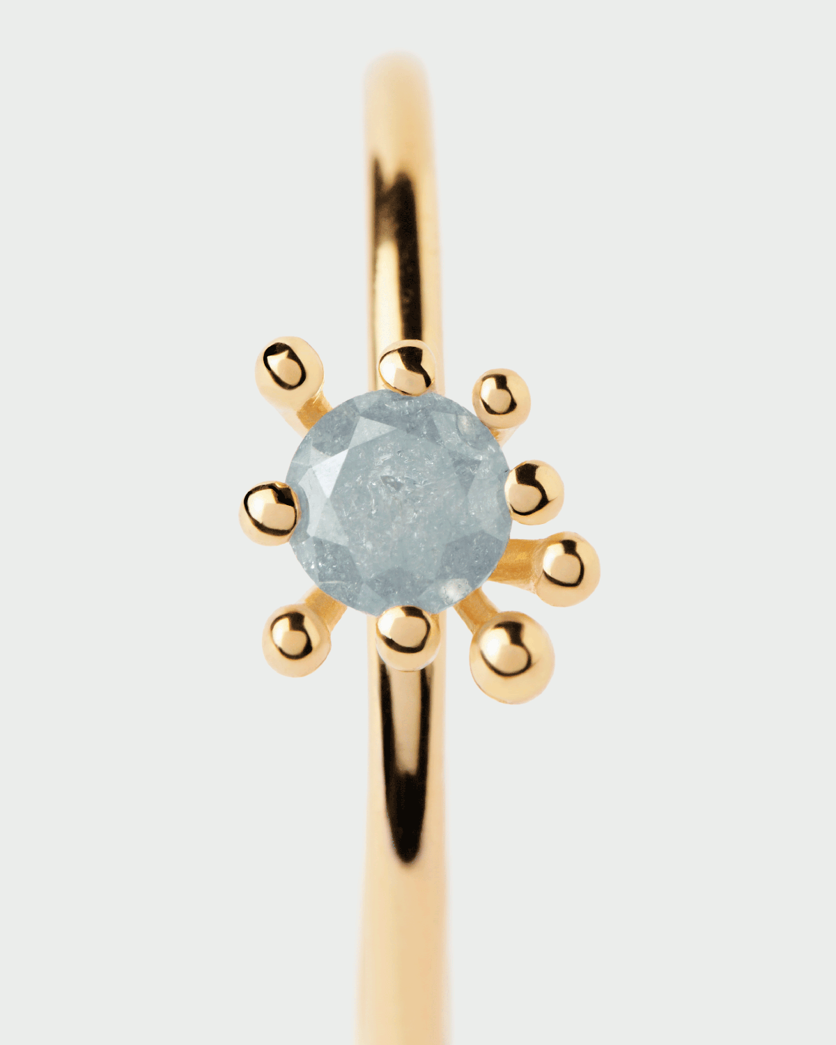 GRID Grey Fleur Ring - Elegant Floral Design Silver Ring for Women, Perfect for Everyday Wear, Date Nights & Special Occasions