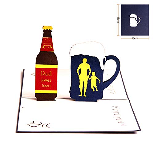 3D Happy Birthday Card for Dad - Funny Father's Day Beer Greeting Card | Perfect Gift for Dad's Birthday, Father's Day & Special Occasions