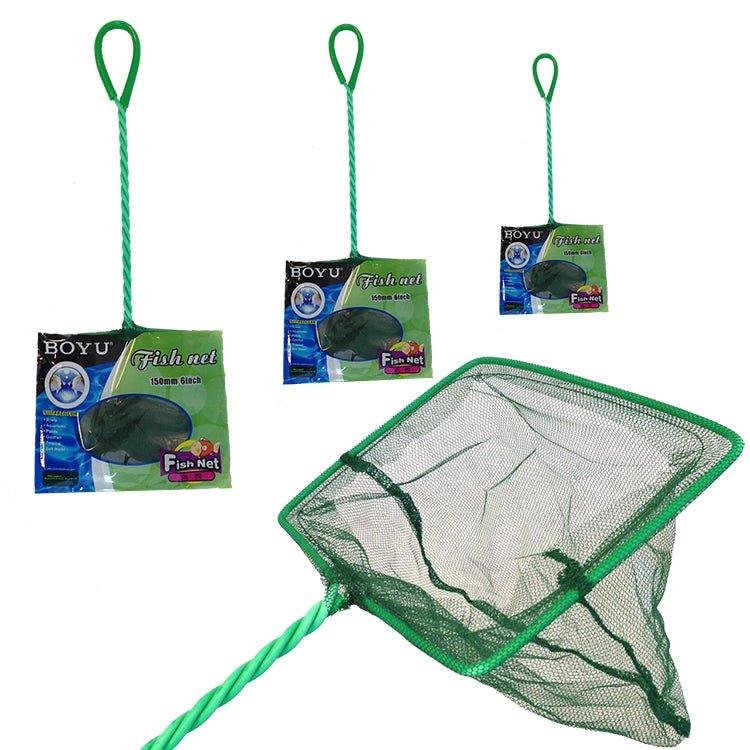 Boyu Aquarium Fish Nets - Set of 3, 6, or 9 - Durable Fish Catching Nets for Freshwater & Saltwater Tanks - Perfect for Cleaning, Catching Fish, and Aquarium Maintenance