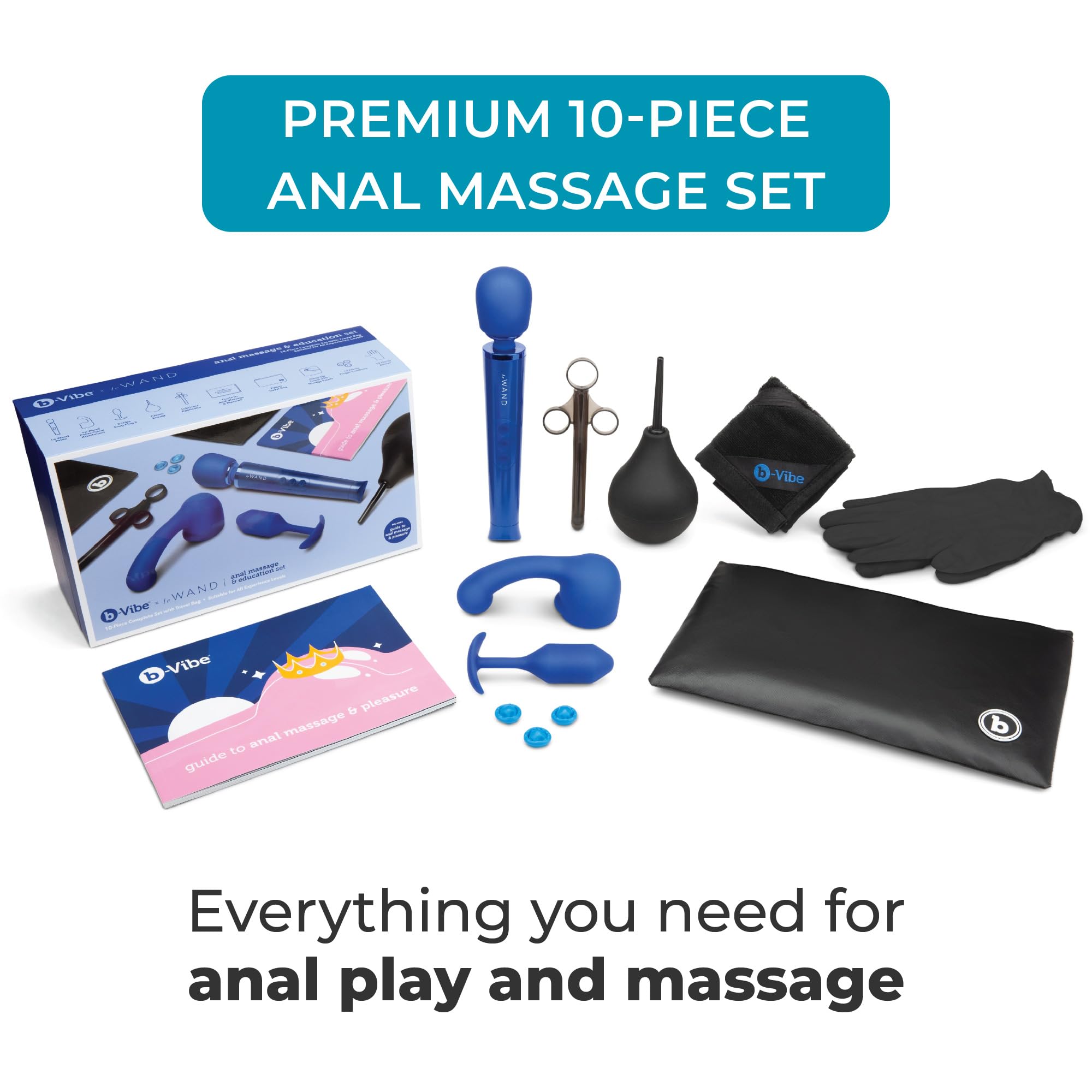 Premium b-Vibe Anal Training Plug Set - Couples Adult Massager & Education Kit for Anal Play, Prostate Stimulation & Sexual Pleasure | Perfect for Beginners, Couples & Solo Play at Home