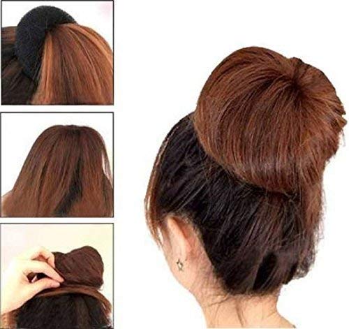 SUNBIRD 3-Pack Black Hair Donut Bun Maker for Women - Easy to Use Hair Styling Tool for Perfect Buns, Ponytails & Updos (10g Each) - Great for Daily Use, Parties & Special Occasions