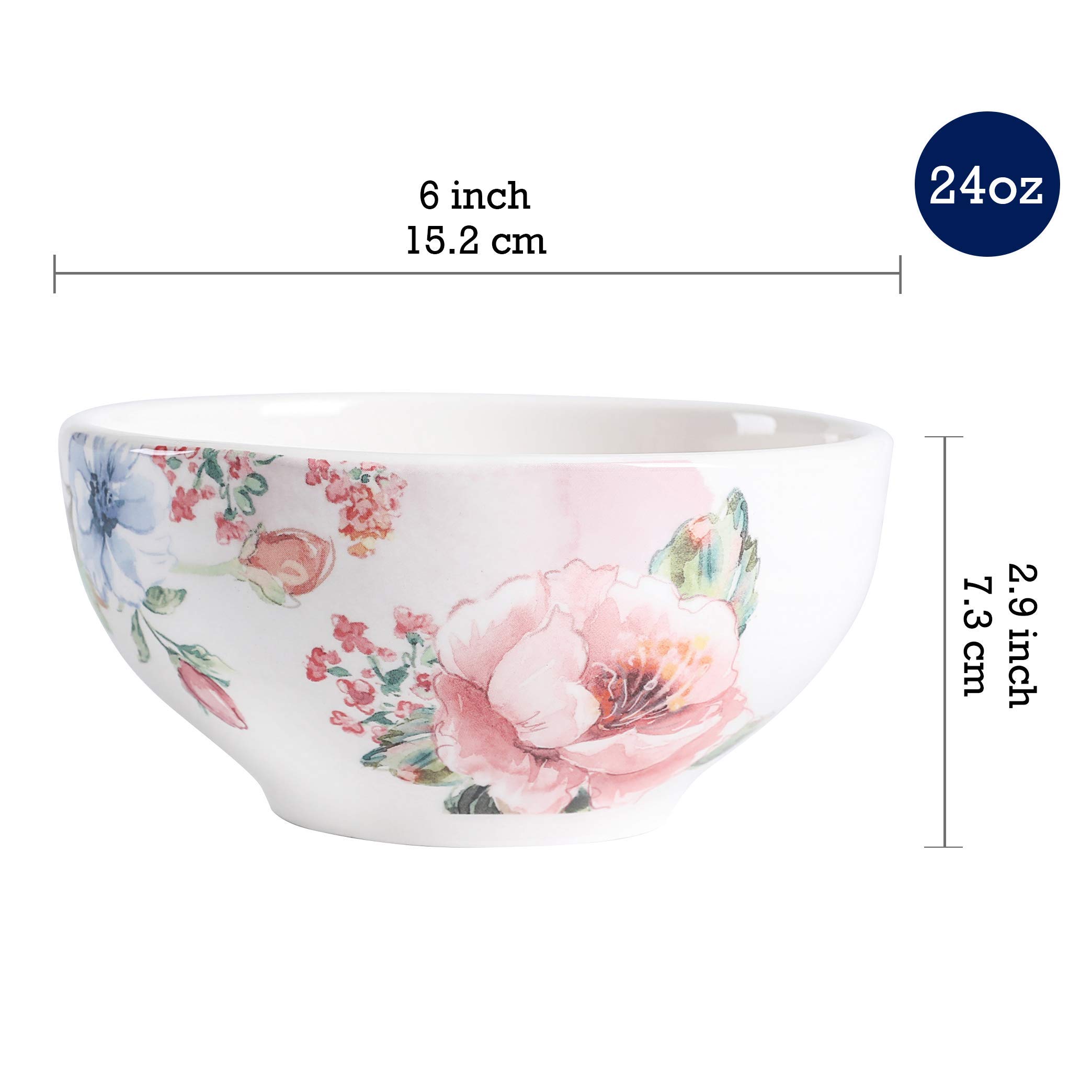 Bico Margret's Garden 16-Piece Ceramic Dinnerware Set - Service for 4 with 11