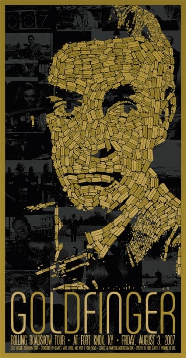 Goldfinger Todd Slater Vintage Movie Poster - Classic James Bond 007 Wall Art Decor for Home, Office & Man Cave