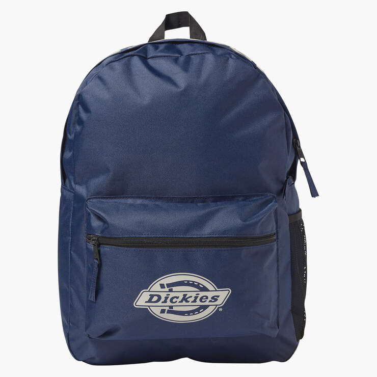 DICKIES Logo Printed Backpack for Men & Women - Durable Navy Blue School & Travel Backpack - Perfect for College, Work, Hiking & Everyday Use