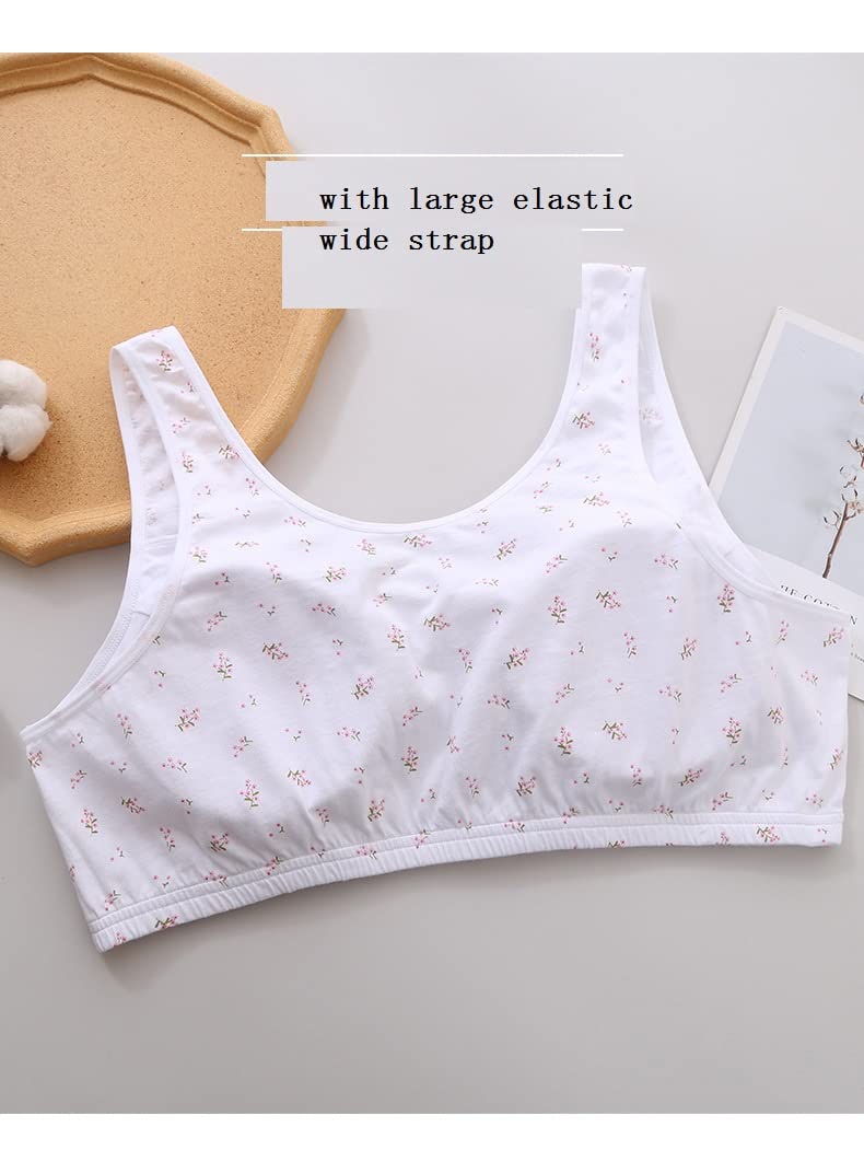 2 Pack Medium Wireless Cotton Bras for Elderly Women - Soft Cup, Front Closure, No Pads - Comfortable Everyday Wear for Seniors (Ideal for Home, Nursing & Relaxation)
