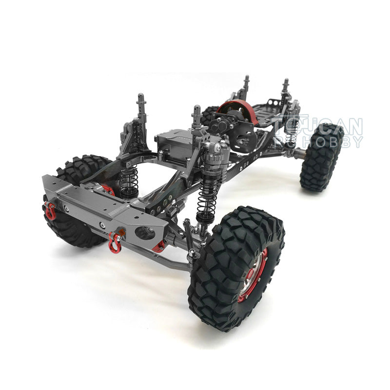 1/10 SCX10 D90 RC Crawler Metal Chassis Kit - Upgraded Tires for DIY Radio Controlled Climbing Vehicle (No ESC) - Perfect for Off-Road Crawling & RC Hobby Enthusiasts