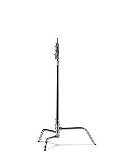 Kupo 40 Master C Stand with Turtle Base - Heavy Duty Silver Aluminum Stand for Photography, Video & Lighting - Perfect for Studio, Film Set & Outdoor Shoots