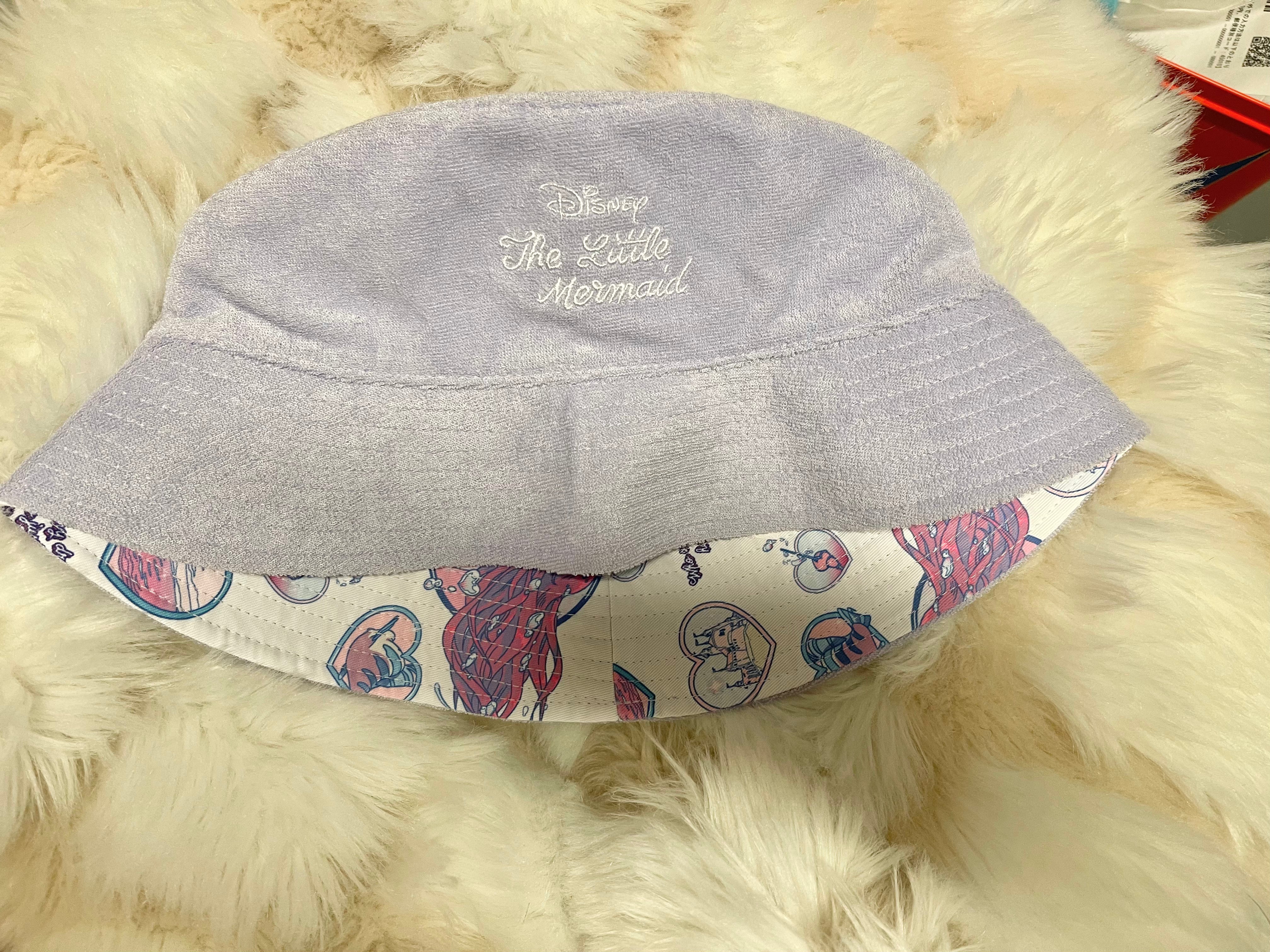 Disney Store Japan Little Mermaid Anime Style Bucket Hat - Cute Summer Beach Hat for Women & Girls, Perfect for Cosplay, Anime Conventions & Outdoor Activities