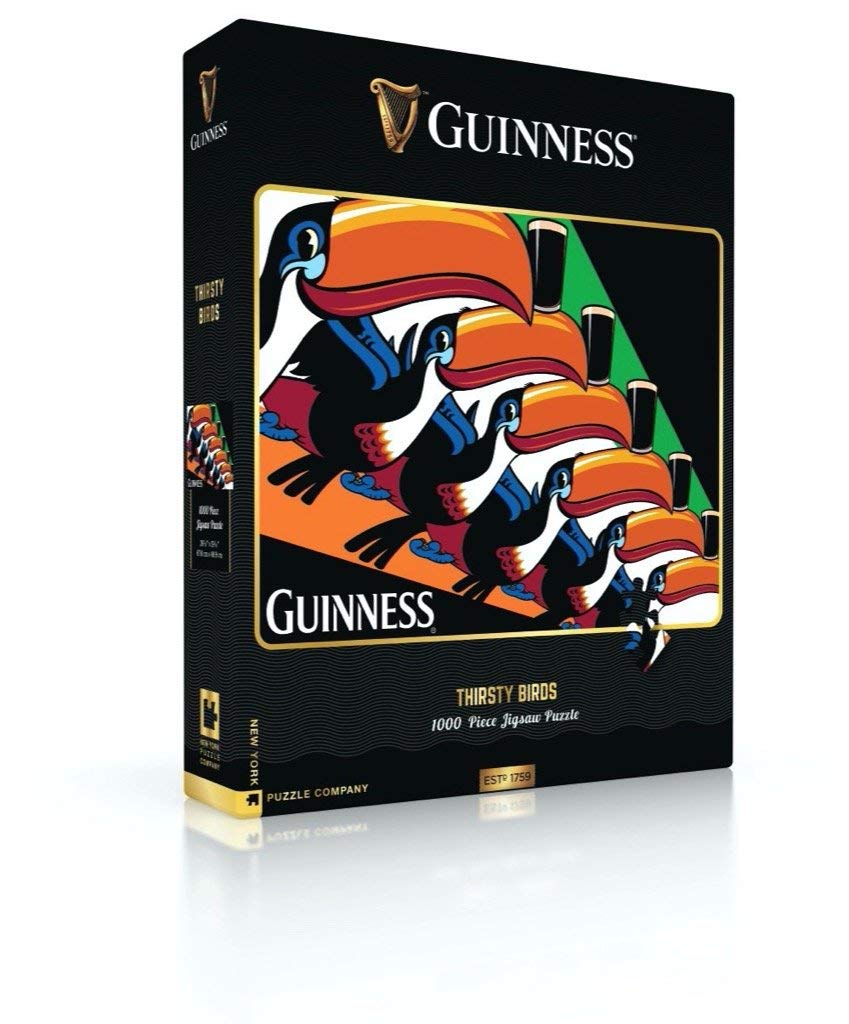 New York Puzzle Company - Guinness Thirsty Birds - 1000 Piece Jigsaw Puzzle for Adults - Challenging Art Puzzle for Home Decor & Family Game Night