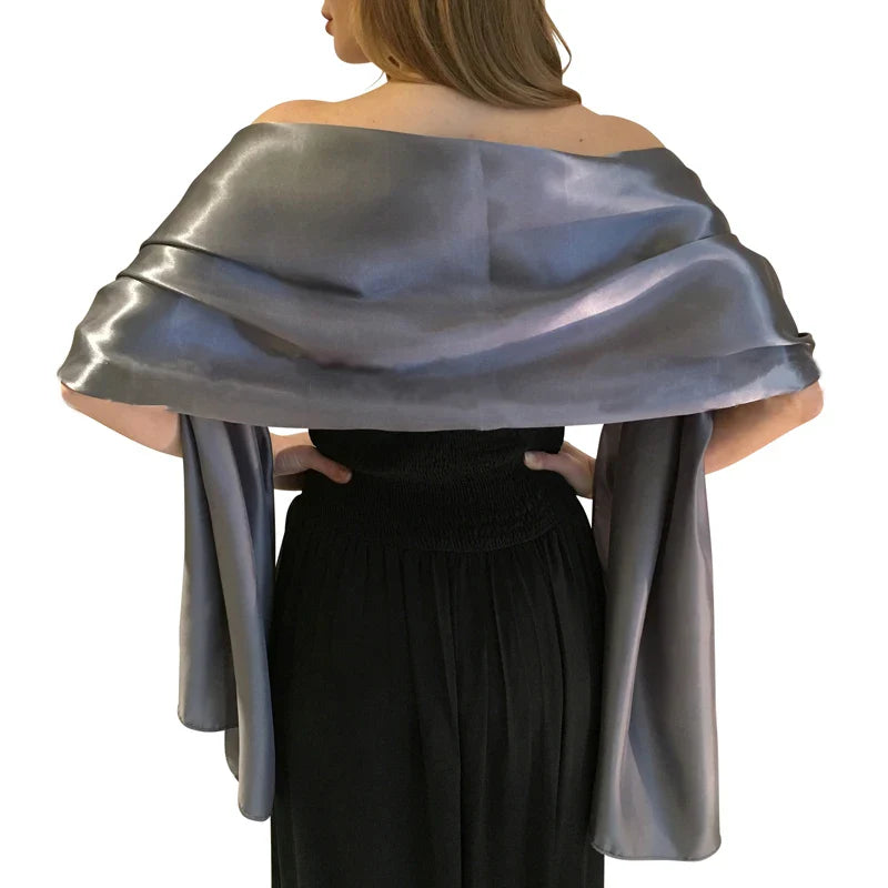 19 Colors Elegant Long Formal Wedding Shawl for Women - Soft Evening Bridal Wrap Scarf - Perfect for Weddings, Parties & Special Occasions