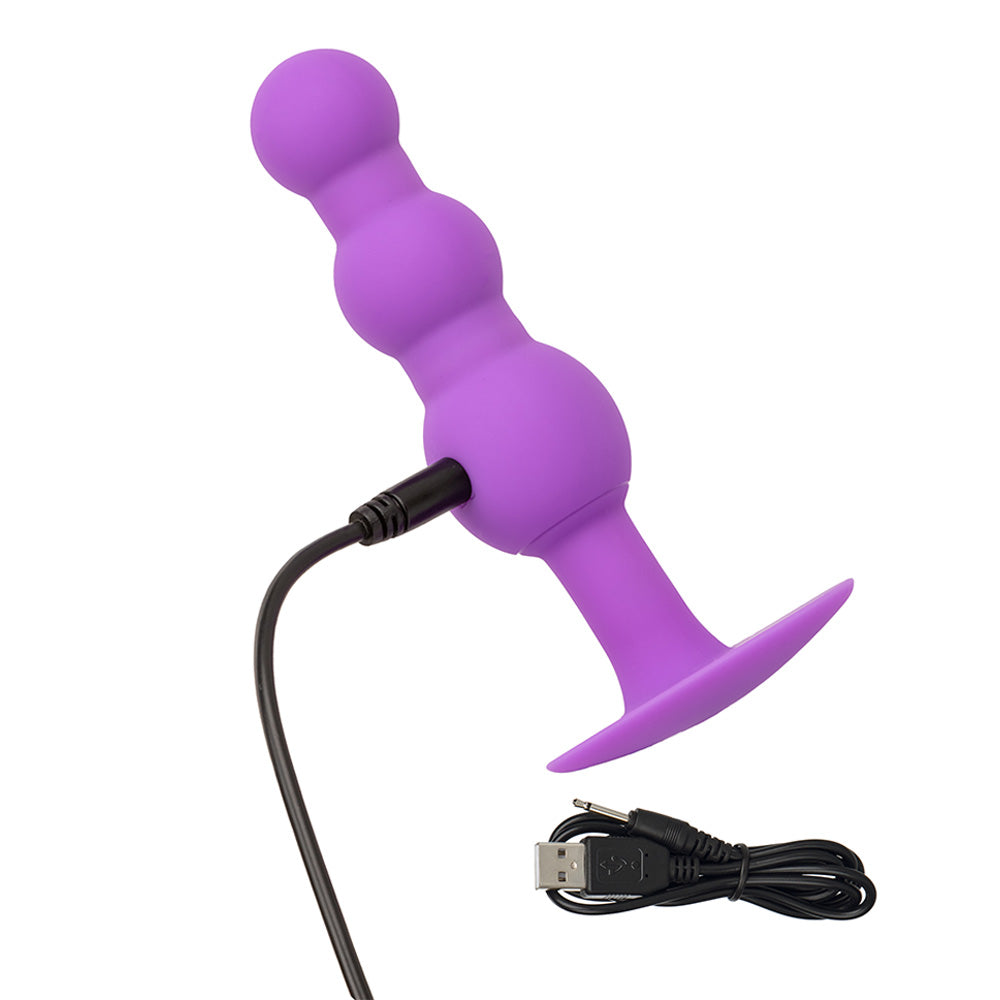 Premium Vibrating Triple Beaded Anal Probe with Heart-Shaped Base - Sensual Massager for Couples & Solo Play, Perfect for Beginners & Advanced Users - Enhance Intimacy & Explore New Pleasure in the Bedroom