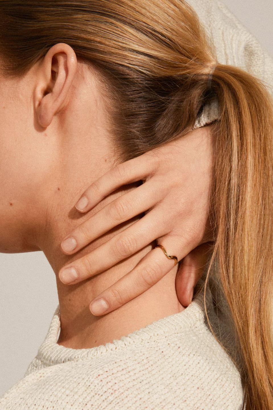 Alberte Organic Shape Adjustable Gold Ring for Women - Elegant Stackable Jewelry for Everyday Wear & Special Occasions