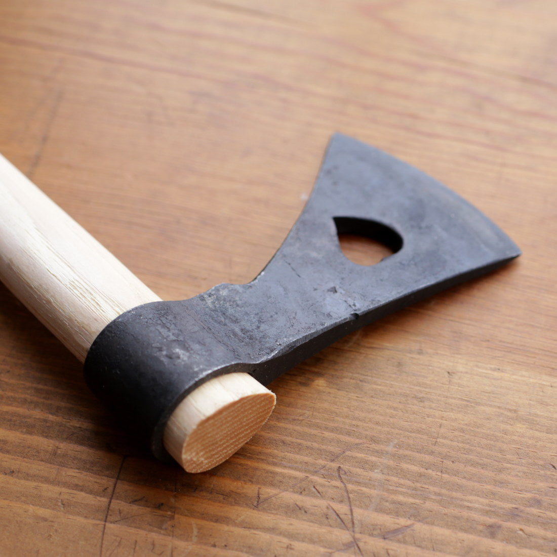 Small Forged Tomahawk with Heart Design - Handcrafted Camping & Survival Axe - Perfect for Outdoor Adventures, Bushcraft, and Home Decor