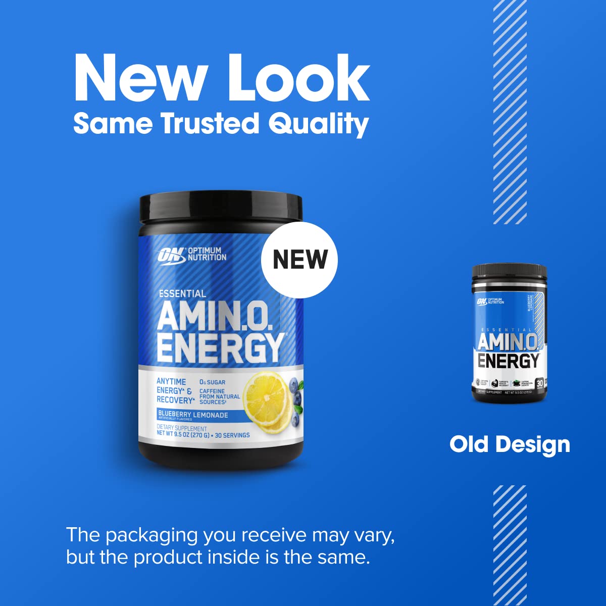 Optimum Nutrition Amino Energy Pre Workout Powder - Keto Friendly with BCAA, Green Tea & Green Coffee Extract - Blueberry Lemonade Flavor, 30 Servings | Boost Energy & Endurance for Gym, Running & Fitness Training