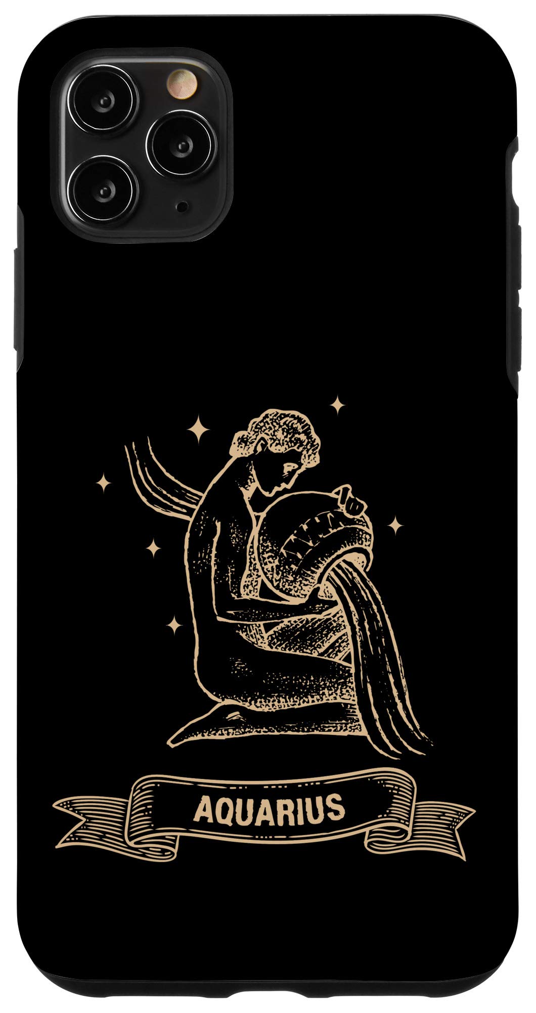iPhone 11 Pro Max Case - Aquarius Zodiac Sign Constellation Design - Horoscope Gift for Men & Women - Perfect for Birthday, Anniversary & Astrology Lovers