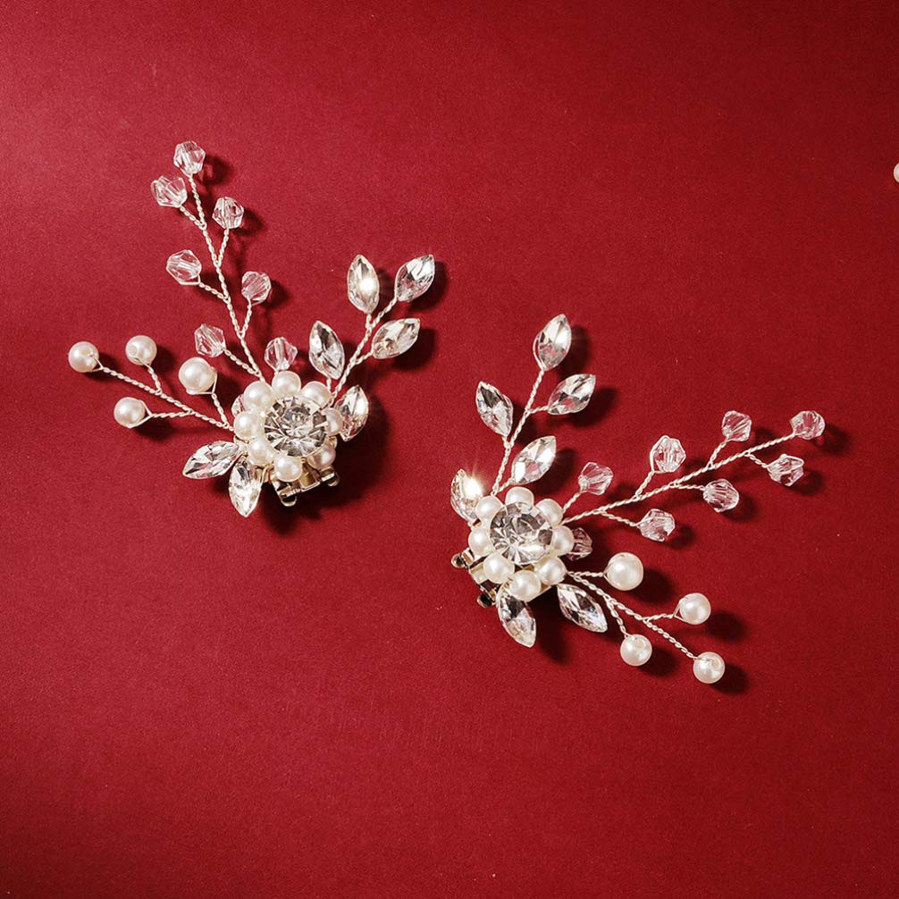Happyyami 1 Pair DIY Floral Shoe Buckle - Rhinestone Shoe Clips for Wedding & High Heels - Crystal Flower Shoe Accessories for Brides - Perfect for Bridal Shoes, Prom, and Special Occasions