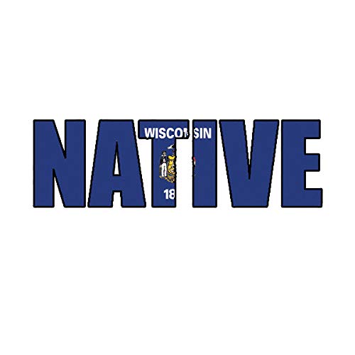 EW Designs Wisconsin Native Vinyl Decal - WI Pride Bumper Sticker for Cars & Trucks (5 Inch) - Perfect for State Pride, Car Decor & Gift Giving