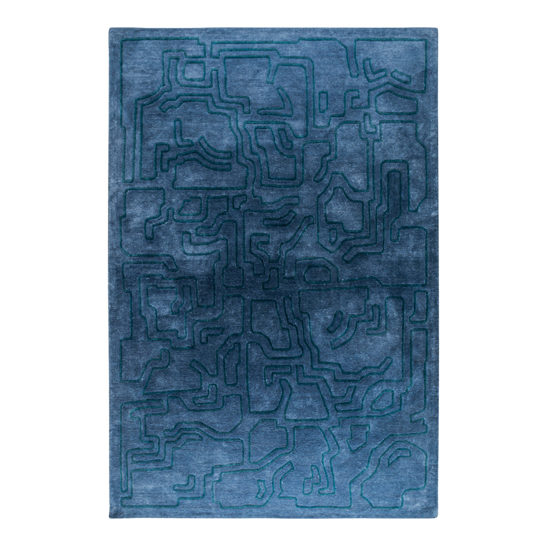 Fragment Structures Rug - Modern Geometric Design Handmade Area Rug for Living Room, Bedroom, Office - Soft & Durable Home Decor for Indoor Spaces