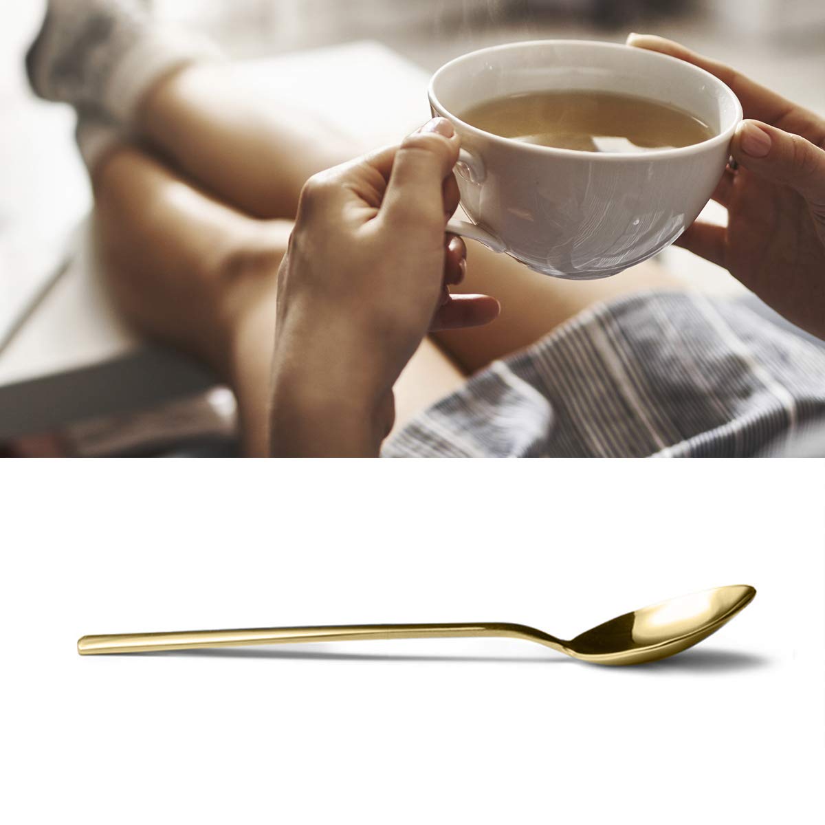 Best Friends Spoon for Women - Funny Gold Plated Tea Spoon with Engraved Stainless Steel - Cute Gift for Tea Lovers - Perfect for Birthday, Valentine's Day, Anniversary & Christmas - Ideal for Afternoon Tea, Bridal Showers & Friendship Gifts