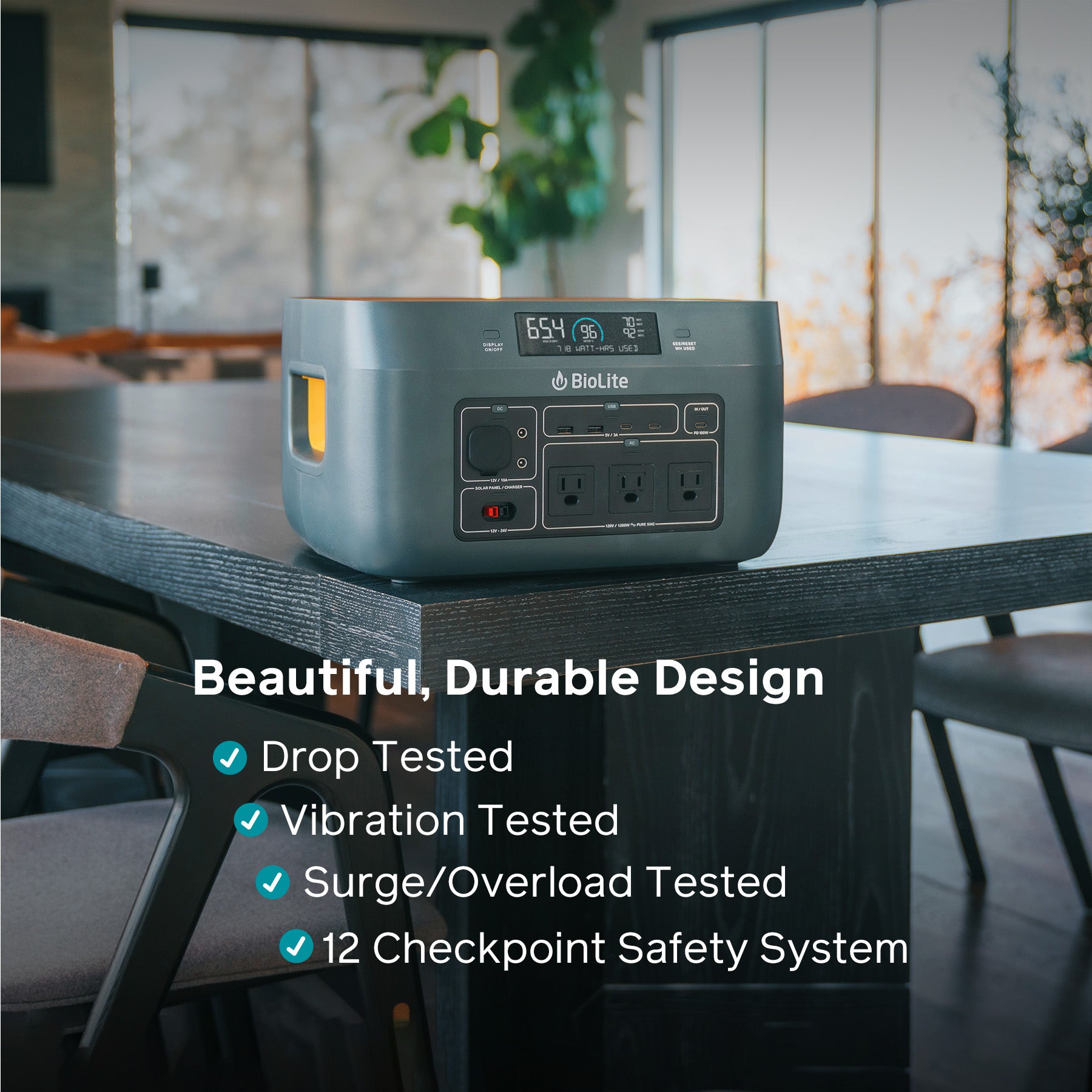 BaseCharge 1500+ Portable Power Station - 1500W/1512Wh Solar Generator for Outdoor Camping, RV Trips & Emergency Backup Power