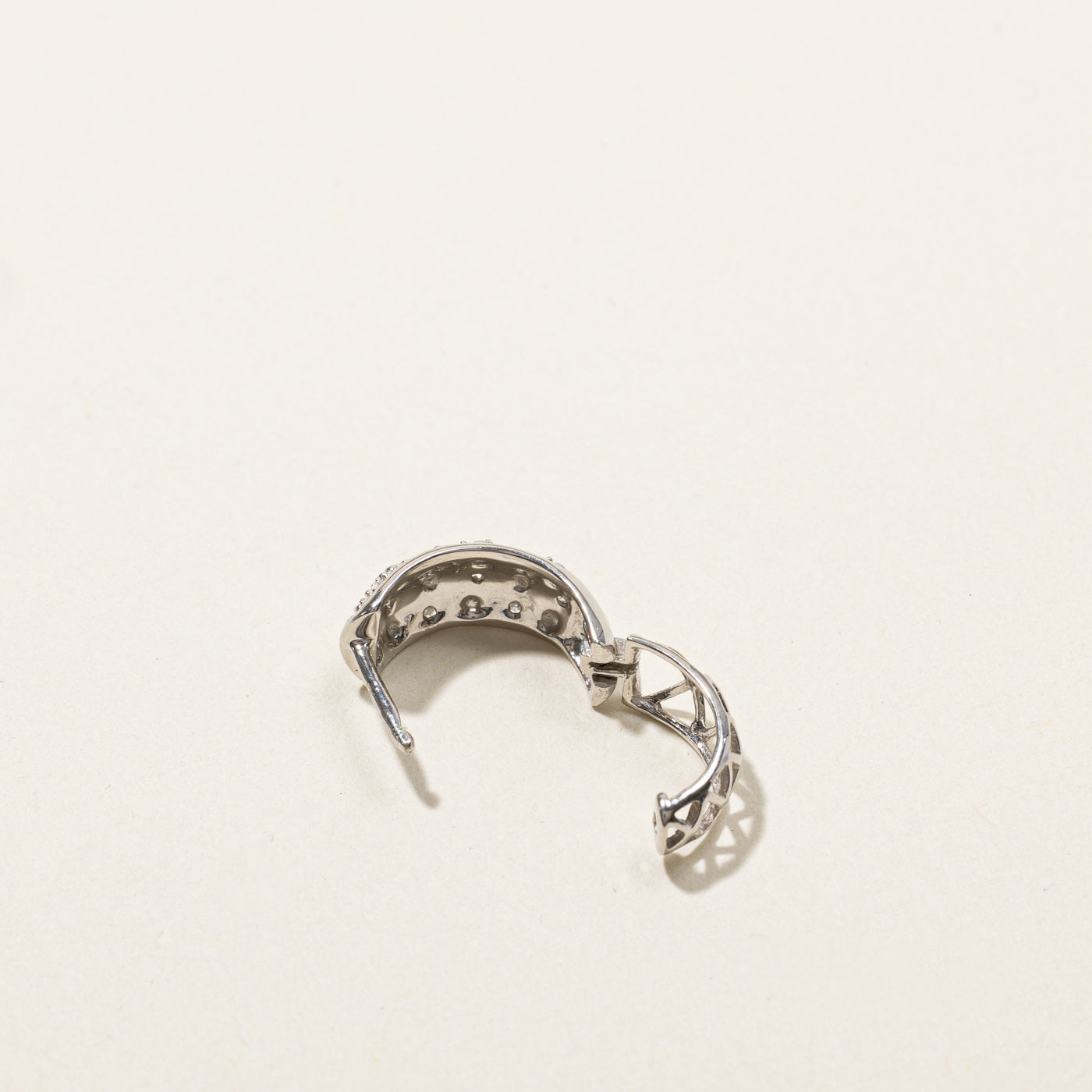 0.08ctw Cluster Diamond Huggie Hoop Earrings for Women - Dainty & Elegant Everyday Jewelry Gift for Her - Perfect for Parties, Weddings & Date Nights
