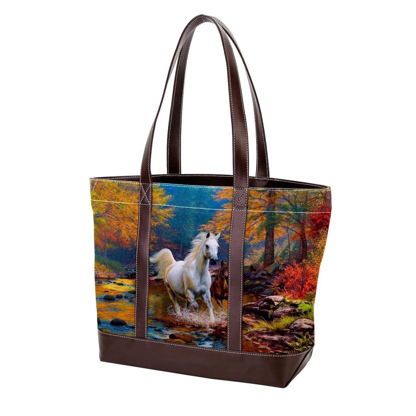 Stylish Space Stars Rocket Planets Tote Bag - Large Leather Canvas Purse & Handbag for Women with Top Handle, Shoulder Strap - Perfect for Work, Travel & Shopping