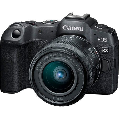 Canon EOS R8 Full Frame Mirrorless Camera with RF 24-50mm f/4.5-6.3 IS STM Lens Kit - Perfect for Travel, Vlogging & Portrait Photography
