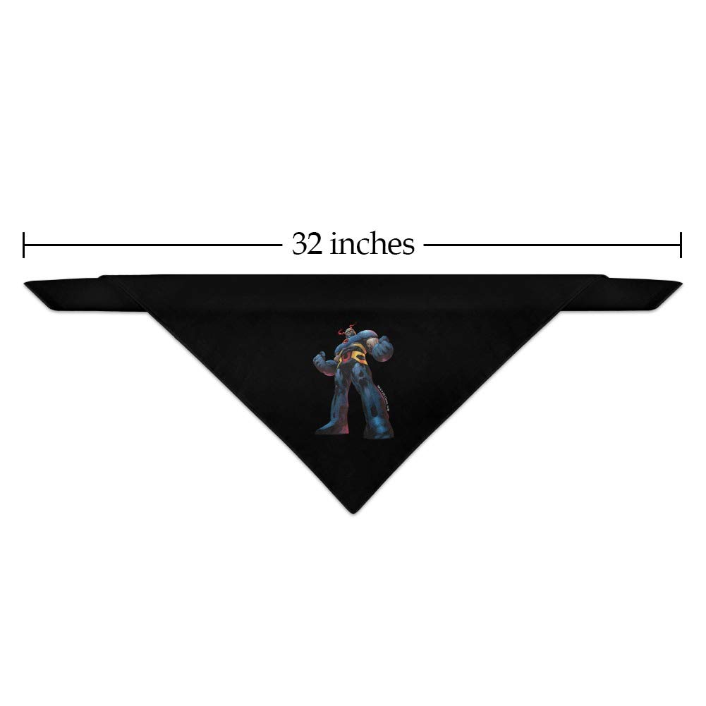 Superman vs Darkseid Character Dog Bandana - DC Comics Pet Bandana for Small & Medium Dogs - Perfect for Cosplay, Halloween & Comic Con Events