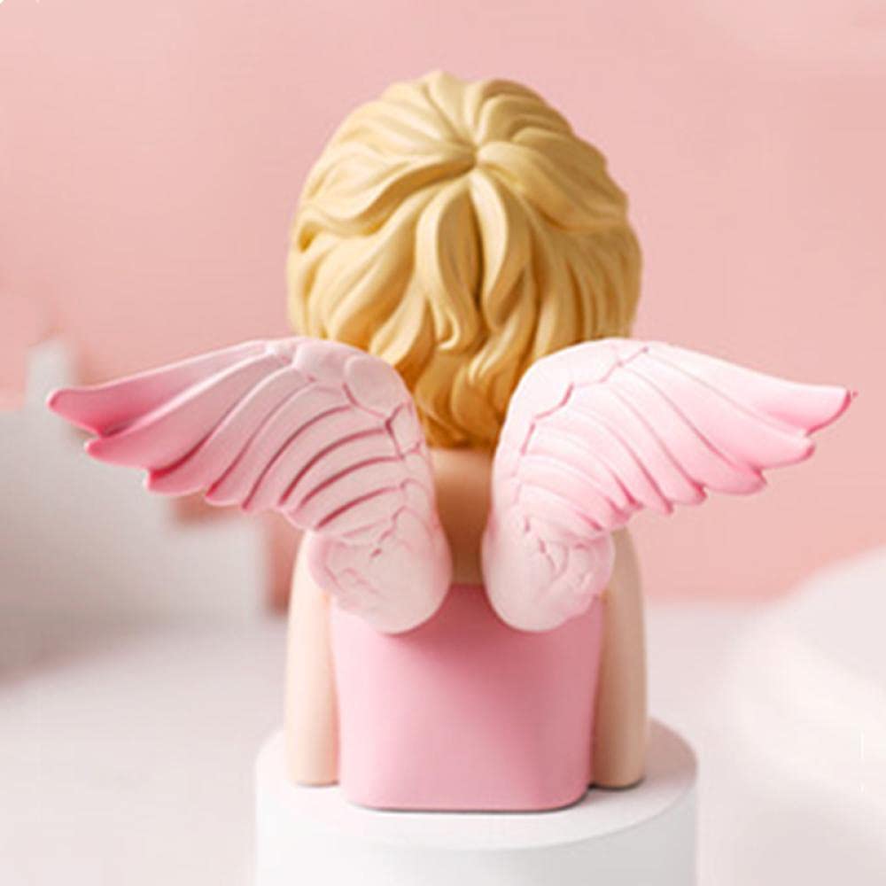 Nordic Cute Girl Statue - Modern Sculpture for Living Room, Office & Home Decor - Cartoon Figurine for Bookshelf, Desk & Gift Giving