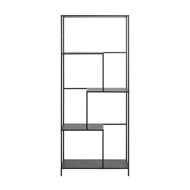 INFINITY 72x170cm Black Metal Shelving Unit - Heavy Duty Storage Rack for Garage, Basement, Office & Warehouse Organization