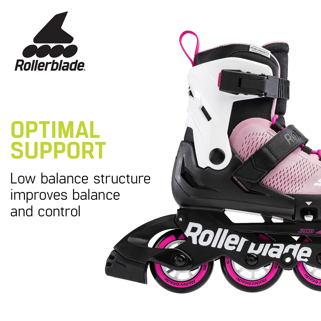 Rollerblade Microblade Adjustable Kids Inline Skates - Youth Performance Fitness Roller Skates for Boys & Girls | Perfect for Outdoor Sports, Park Skating & Family Activities