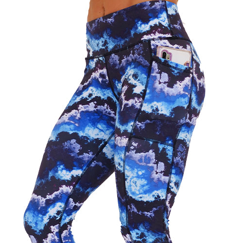 Storm Leggings for Women - High Waist Yoga Pants, Workout Running Tights - Moisture Wicking & Stretchy Activewear for Gym, Hiking, and Everyday Wear
