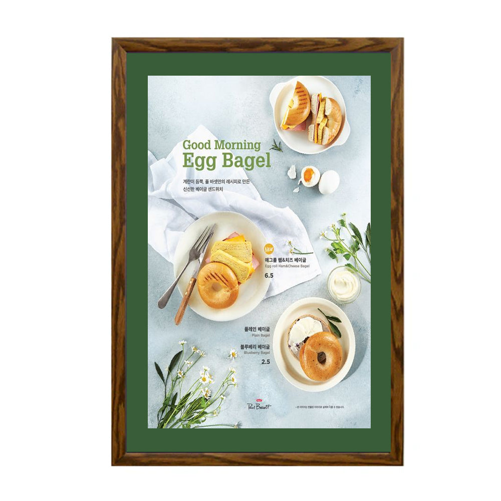 22x34 Designer Wood Snap Frames for Posters - 4 Wide Matboard - Perfect for Home Decor, Office Displays & Art Exhibitions
