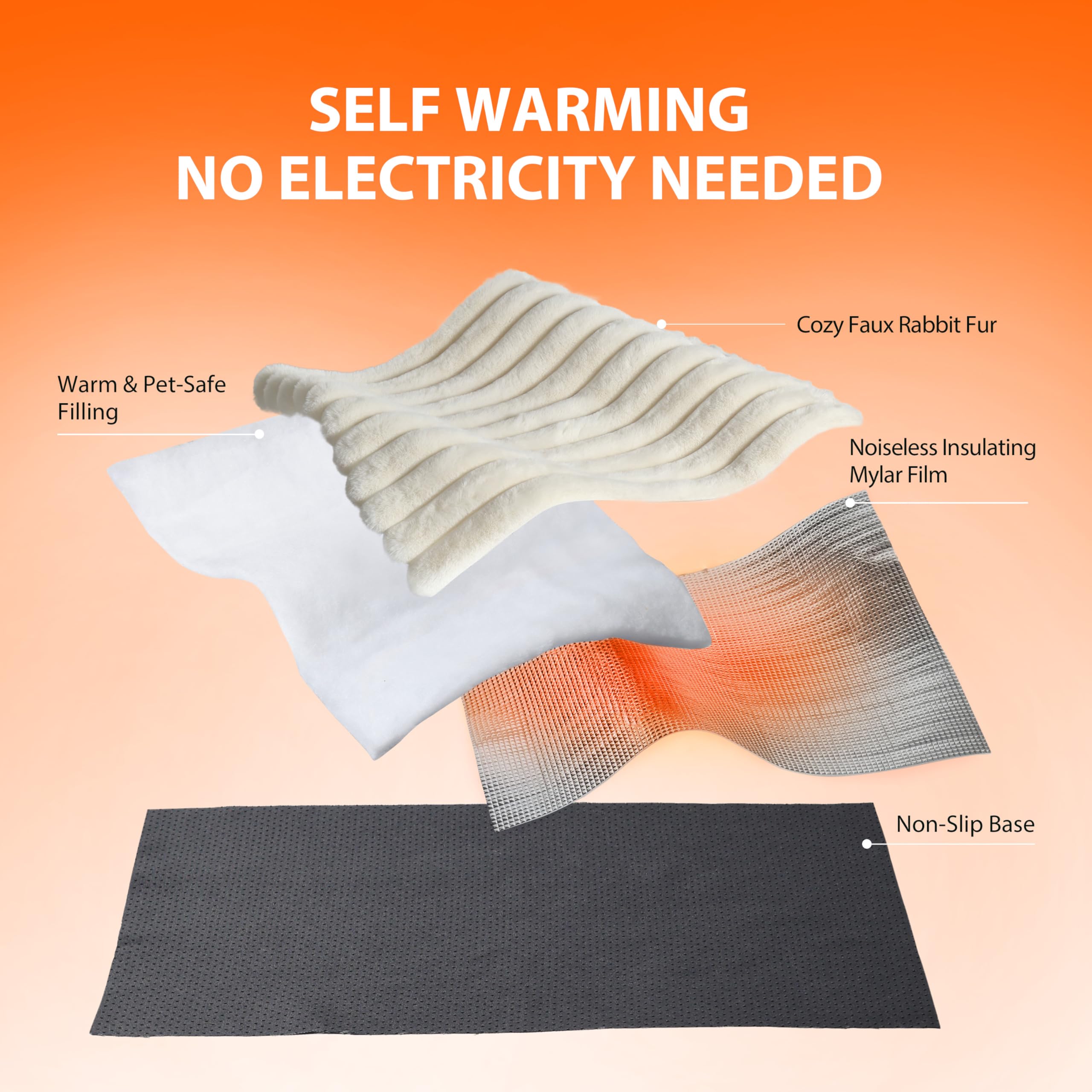 Premium Self-Warming Cat Bed for Indoor & Outdoor Use - 24