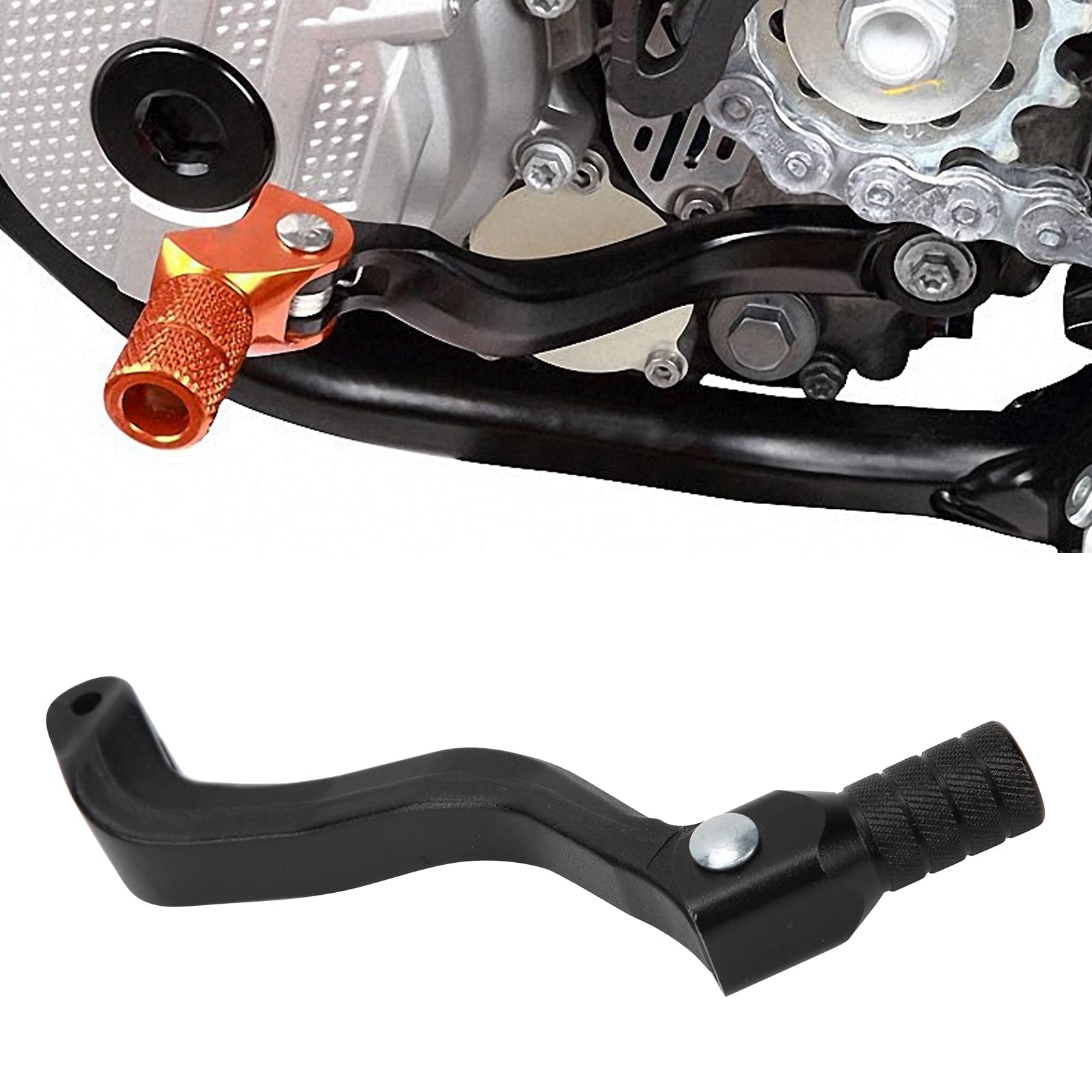 Keenso Aluminum Alloy Motorcycle Folding Gear Shift Lever - Universal Fit for CB NC 125 150 200 250 450 Dirt Pit Bikes - Durable Foot Shifter Replacement Part for Off-Road & Street Riding
