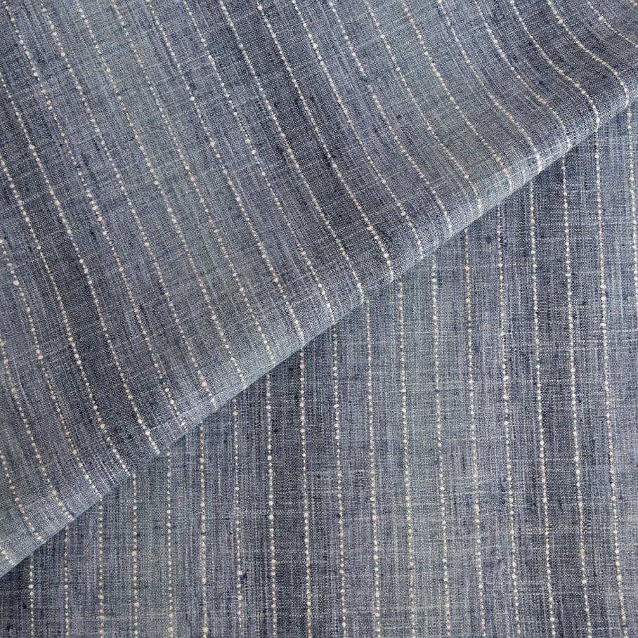Premium Hyden Stripe Fabric - Lake Blue Cotton Blend Upholstery Material for Sofas, Curtains & Home Decor | Soft & Durable Textile for DIY Sewing Projects