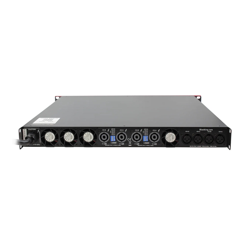 Blastking D16K 16000W 4-Channel Class D Professional Power Amplifier - Perfect for Live Concerts, DJ Gigs & Studio Recording