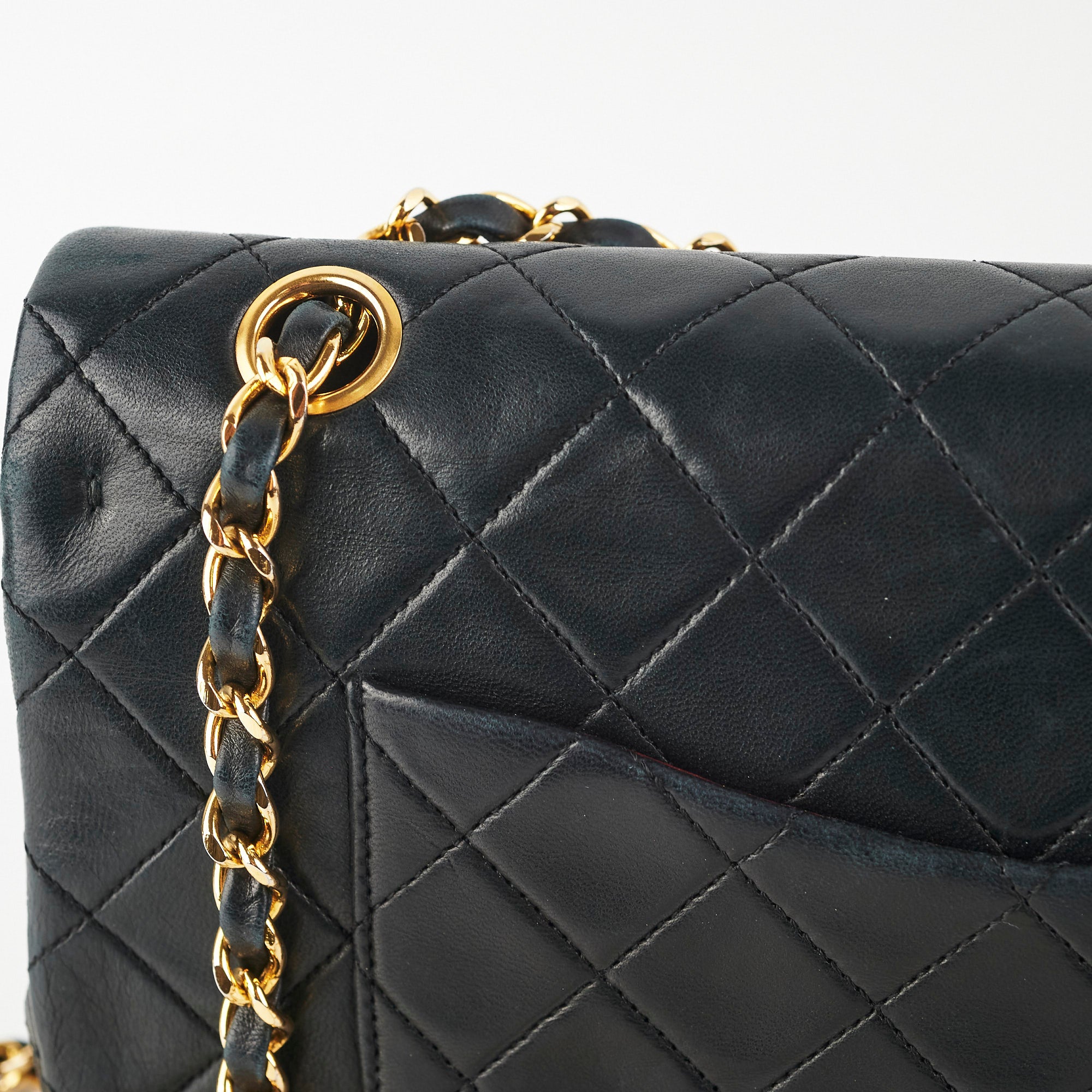 Vintage Chanel Quilted Lambskin Medium/Large Black Handbag with 24K Gold Hardware - Classic Luxury Crossbody Bag for Women, Perfect for Date Night & Special Occasions