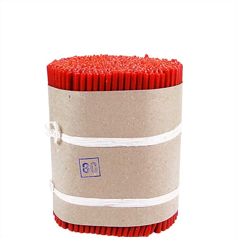 Red Soot-Free Altar Candles 243g - 17.5cm Easter Candles for Church & Home Decor