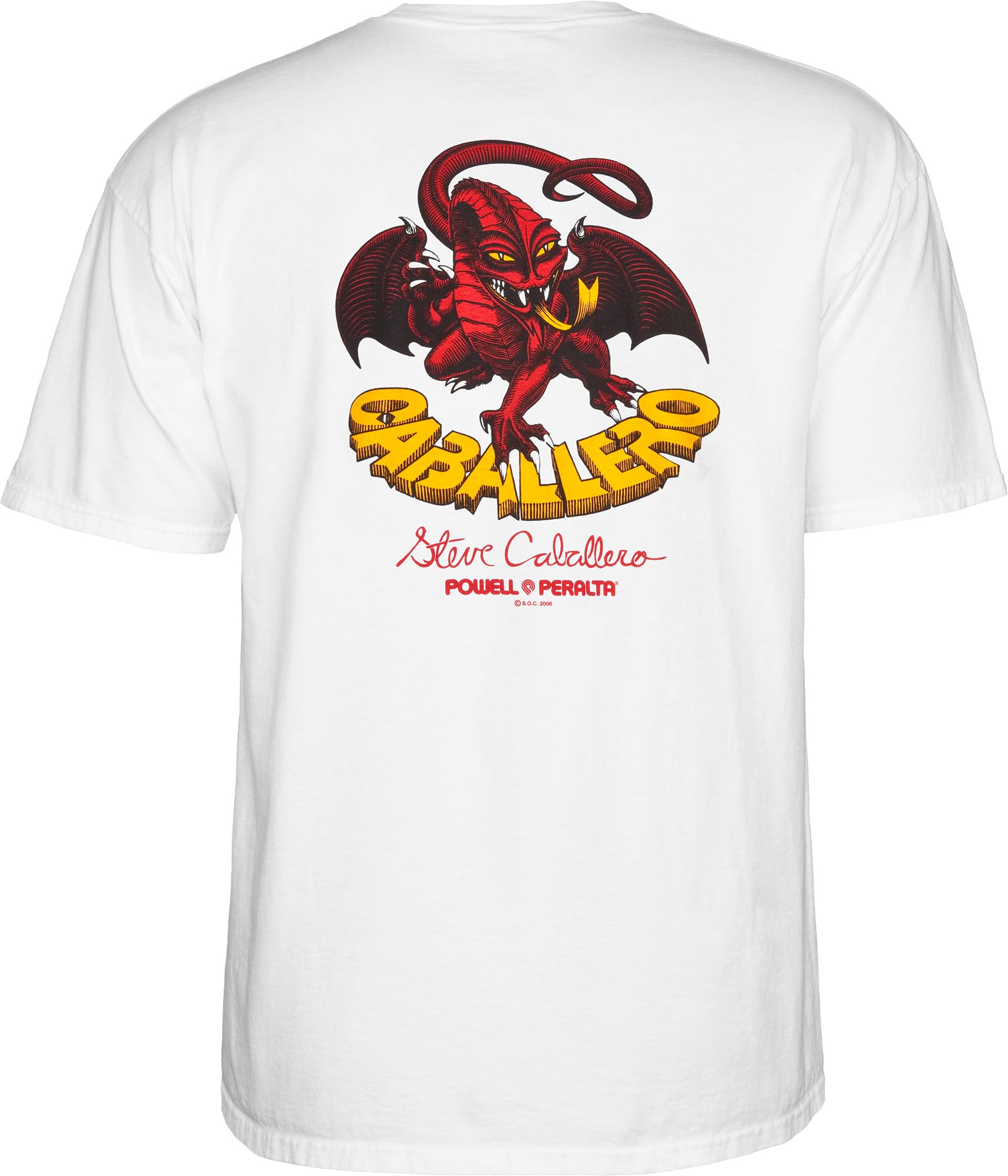 Powell Peralta Steve Caballero Dragon II Skateboard T-Shirt - Vintage Skate Style for Men - Perfect for Skateboarding, Concerts & Streetwear Fashion