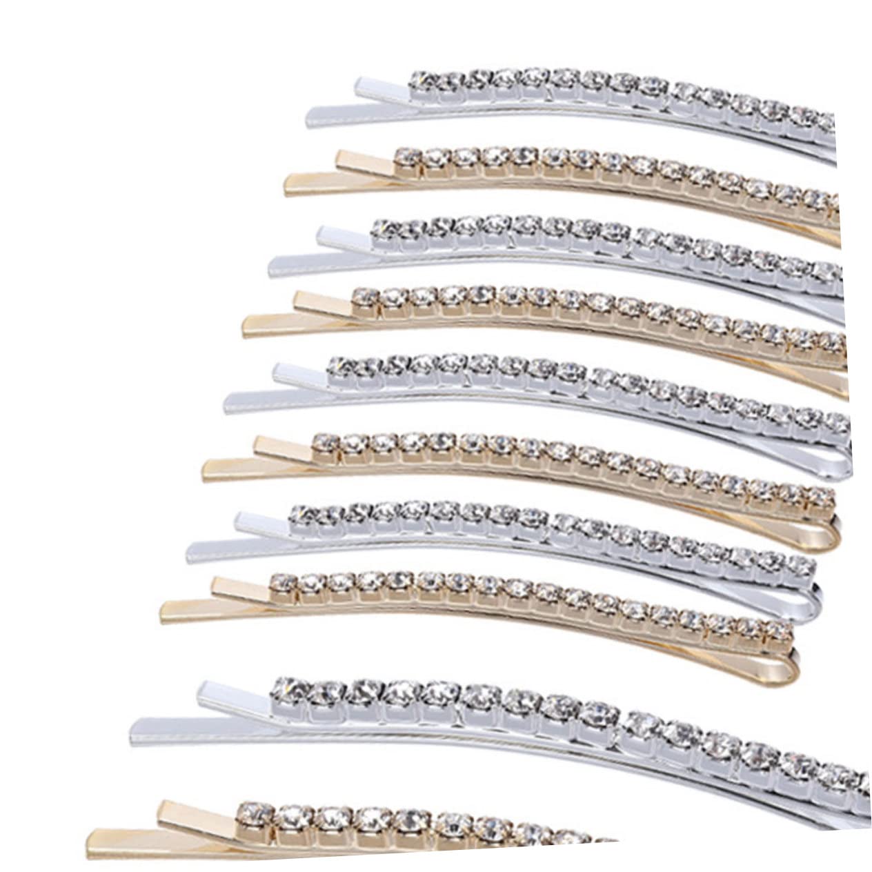 LALAFINA Rhinestone Hair Clips 10 Pack - Crystal Hair Accessories for Women & Girls - Party & Wedding