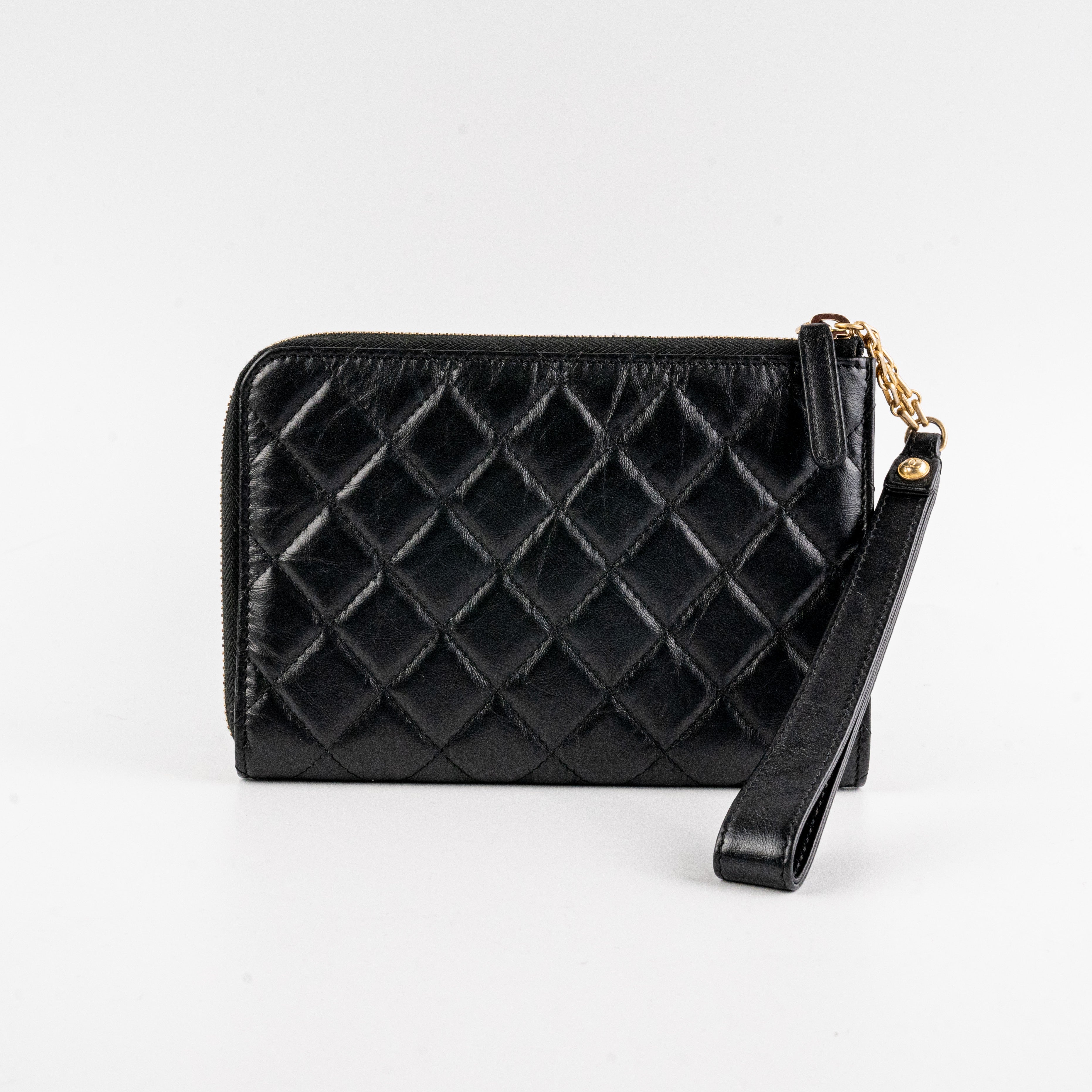 Chanel Reissue 2.55 Wristlet Wallet in Black | Luxury Leather Card Holder for Women | Perfect for Evening Bags & Travel Essentials