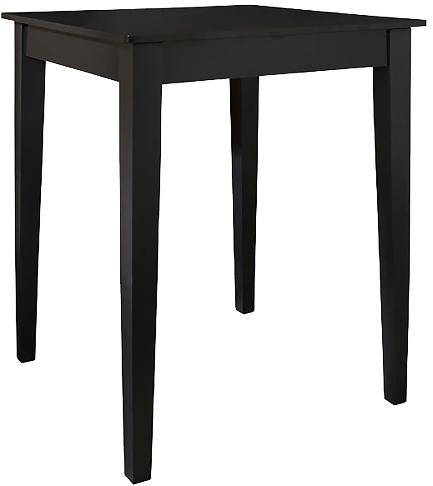 Crosley Black Wood Counter Height Pub Table - Bar & Dining Room Furniture for Kitchen, Patio, and Small Spaces
