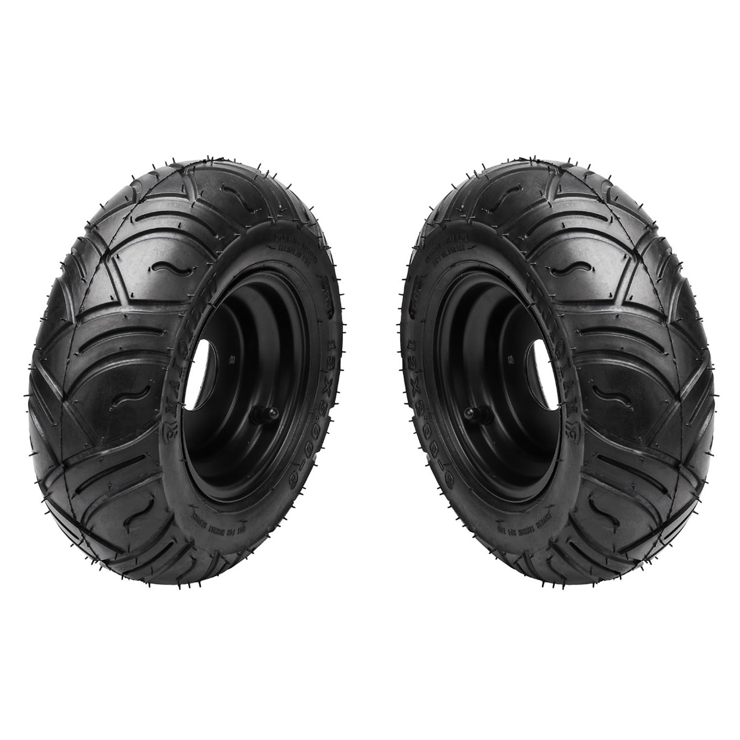 13x5.00-6 Wheels Tires with Rim Set for Go Kart, Quad, Trike, Golf Carts & 4 Wheelers - Heavy Duty Replacement Parts for Off-Road Adventures & Lawn Maintenance