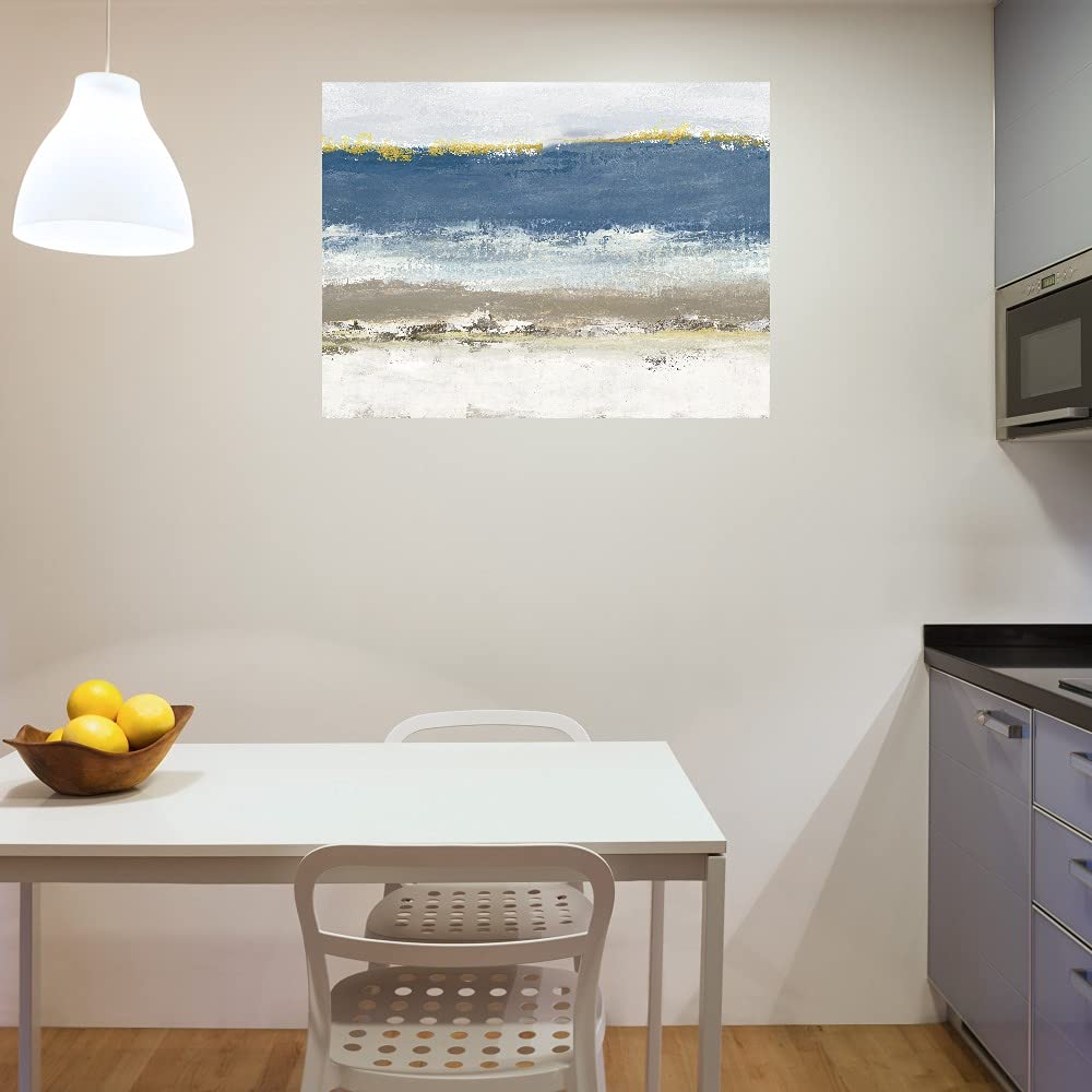 Blue Skies Fine Art Canvas Wall Decor by Janet Tava - 32x24 Inch Ready-to-Hang Painting for Living Room, Bedroom, Office & More - Modern Home & Office Wall Art for Relaxing Spaces