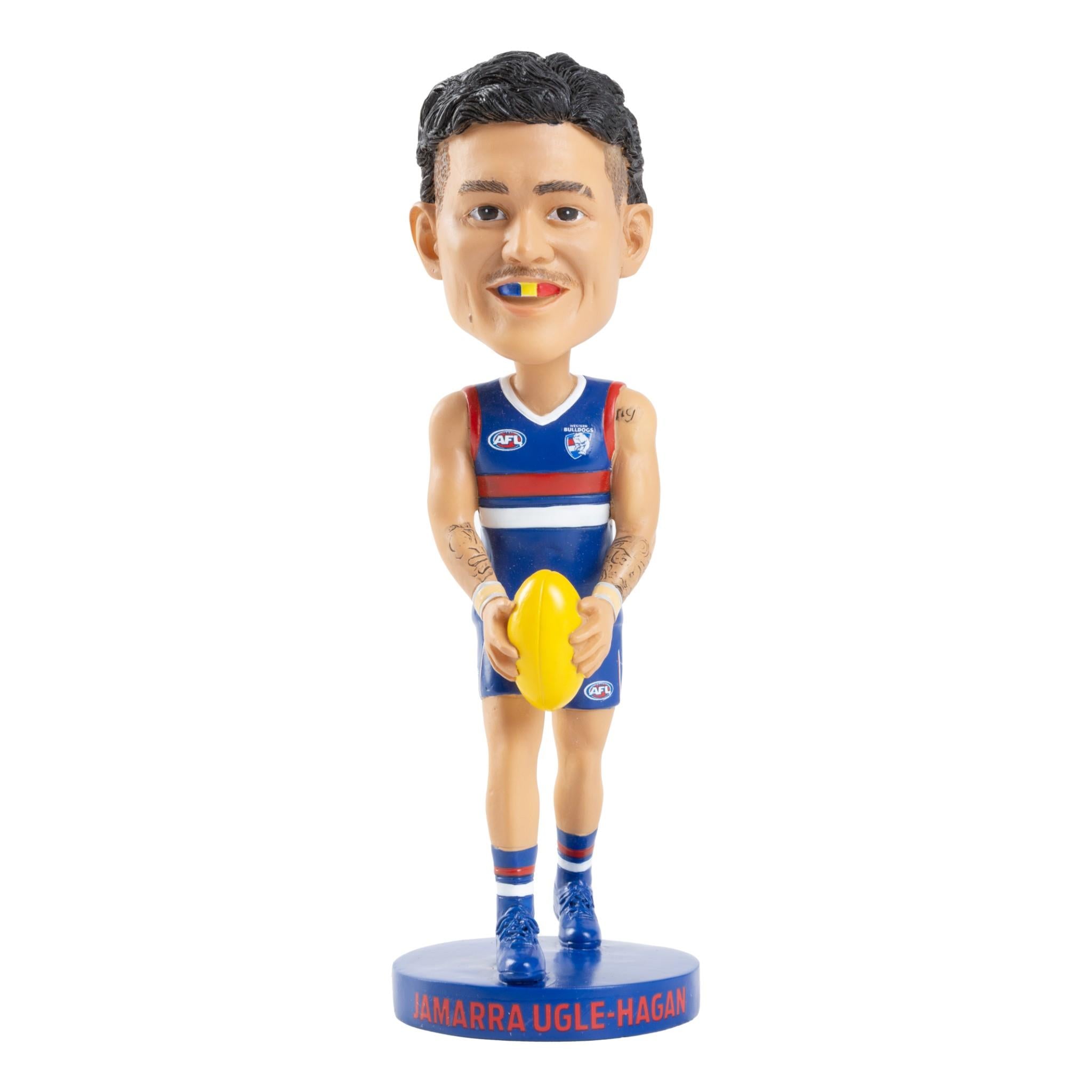 AFL Western Bulldogs Jamara Ugle-Hagan Bobblehead - Collectible Figurine for Sports Fans & AFL Memorabilia Enthusiasts - Perfect for Display in Home, Office, or Man Cave