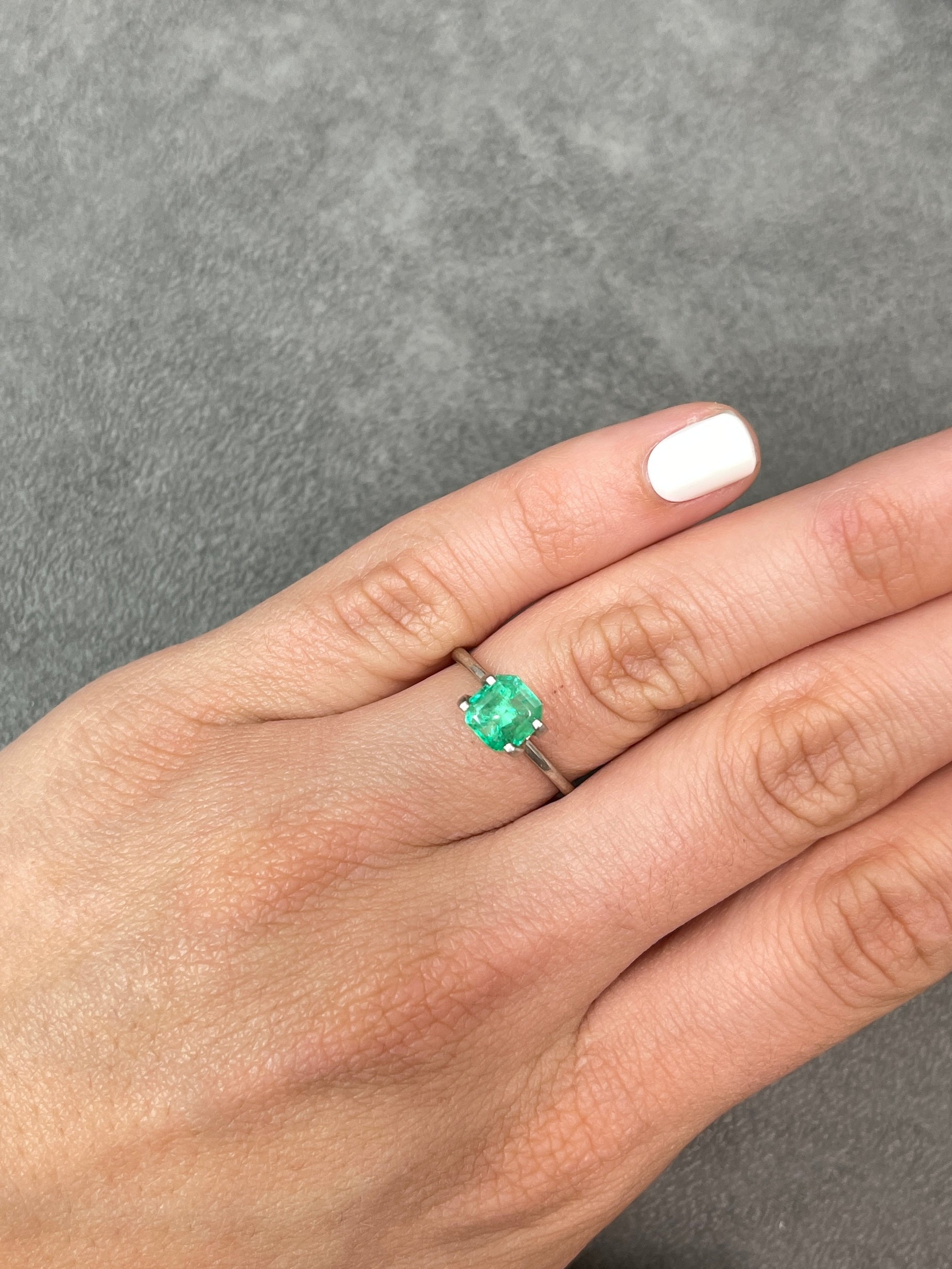 1.70 Carat Natural Colombian Emerald - Asscher Cut Square Loose Gemstone for Fine Jewelry, Engagement Rings & Custom Designs