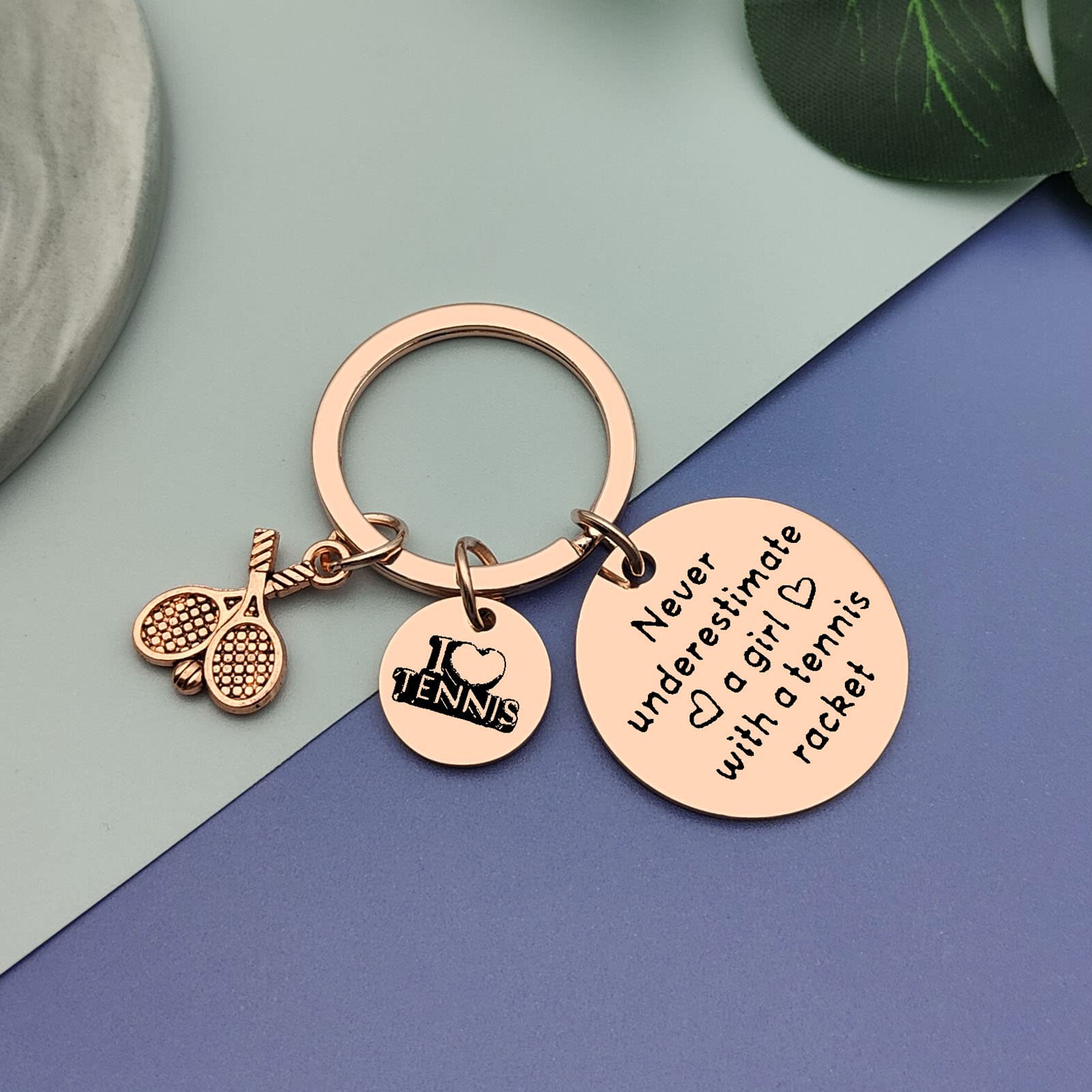 Vadaka Inspirational Tennis Keychain - Motivational Gift for Tennis Players, Lovers & Teams - Perfect for Girls & Teens - Ideal for Training, Matches & Sports Enthusiasts