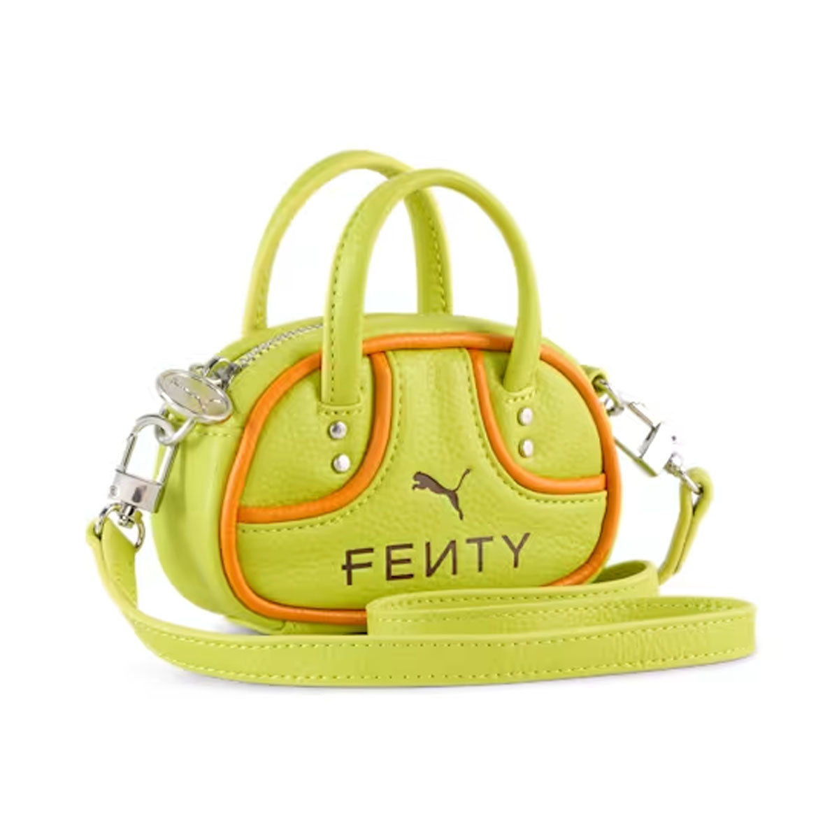 FENTY 0.2L Mini Crossbody Bag in Lime Sheen Pumpkin Pie - Perfect for Everyday Use, Travel & Night Out
